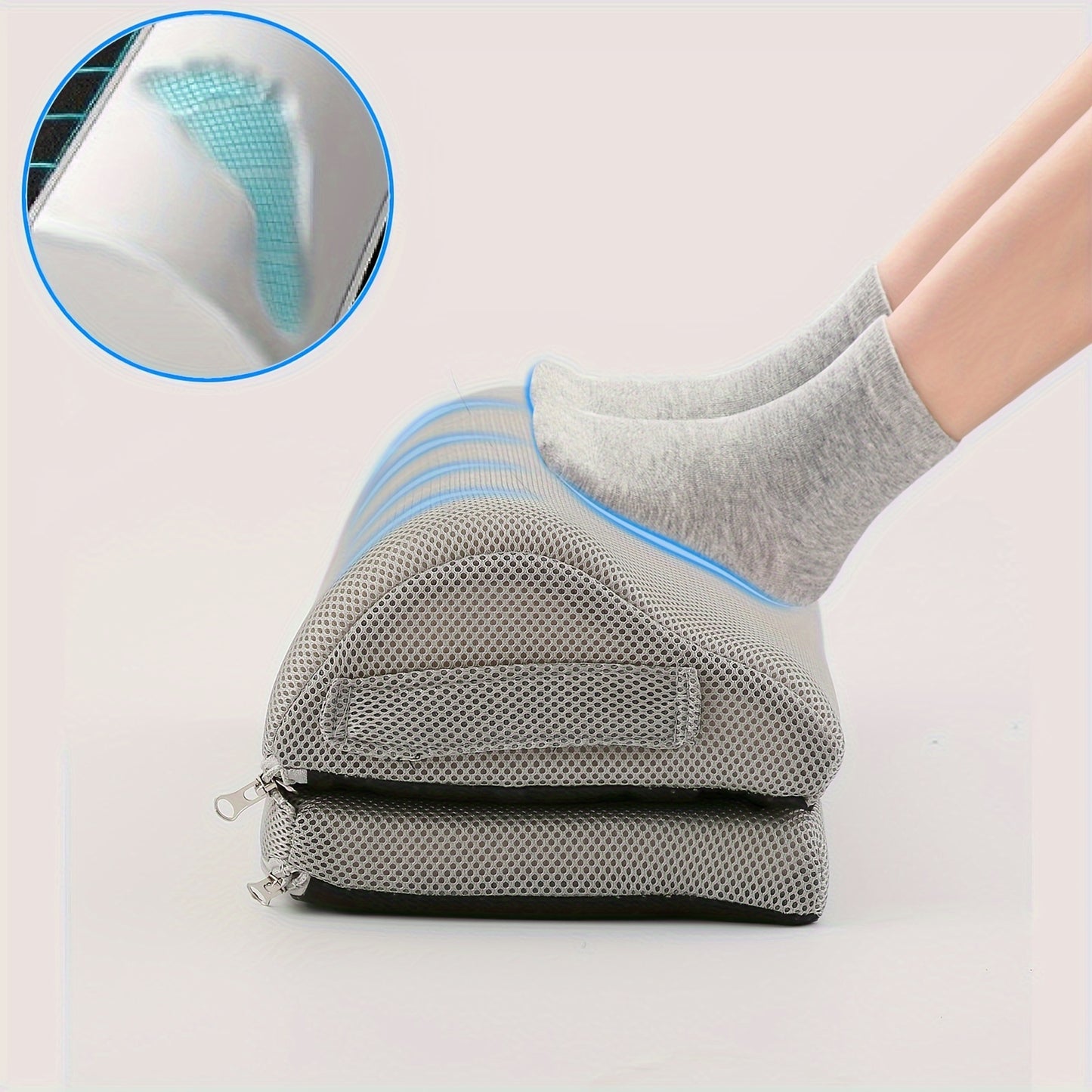 FEETZY Memory Foam Foot Rest – Adjustable Under Desk Cushion for Office & Home