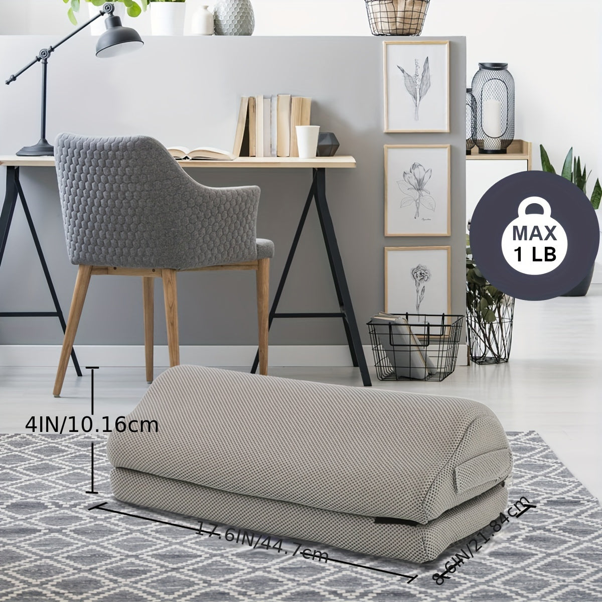 FEETZY Memory Foam Foot Rest – Adjustable Under Desk Cushion for Office & Home
